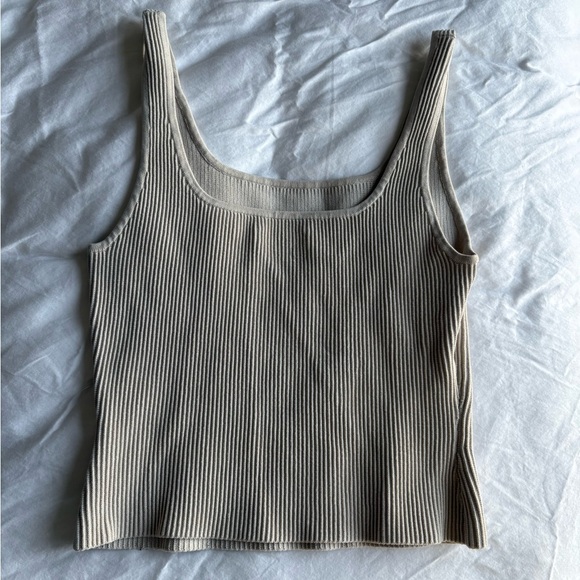 Babaton Ribbed Tan Tank Top - Picture 2 of 3